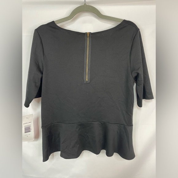 Sunny Leigh NWT black peplum blouse. - Picture 3 of 3